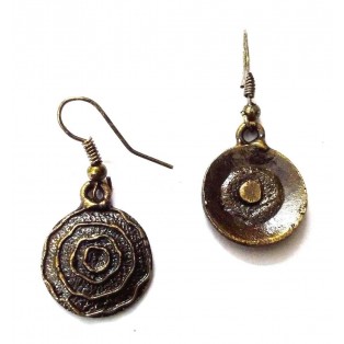 Antique Gold Earring Jhumki Contemporary Fashion Jewelry Hook Drop Dangle EA228
